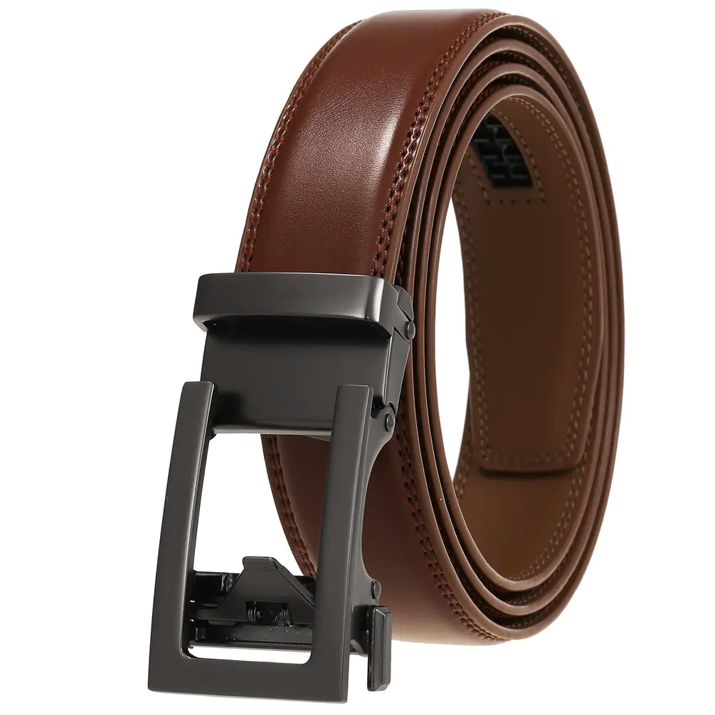 Men's Genuine Leather Automatic Buckle Belt LY33-21601-1