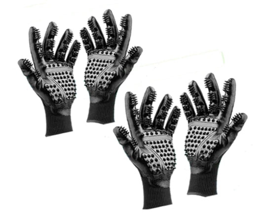 Cat Grooming Gloves with Bathing and Massage Brush