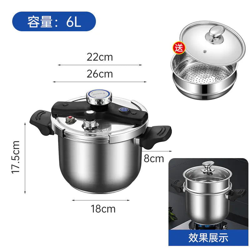 Pressure Cooker 4L/6L for Induction and Gas Stoves