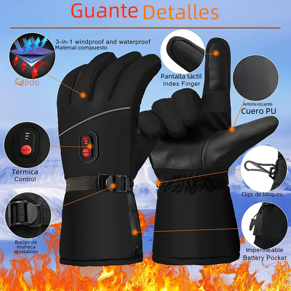 Outdoor AA Battery Heated Thick Ski Gloves