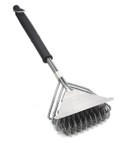 18-Inch Triple-Head BBQ Grill Cleaning Brush