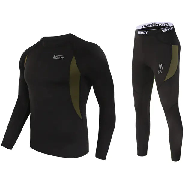 Men's Thermal Underwear Set for Outdoor Sports and Skiing