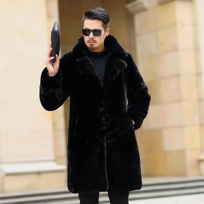 Warm Haining Mink Fur Long Coat
