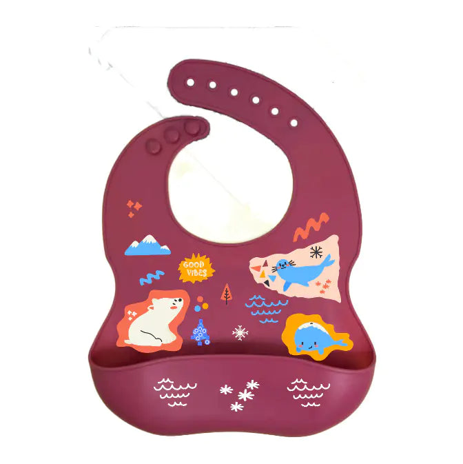Silicone Bib for Babies - Waterproof and Easy Clean