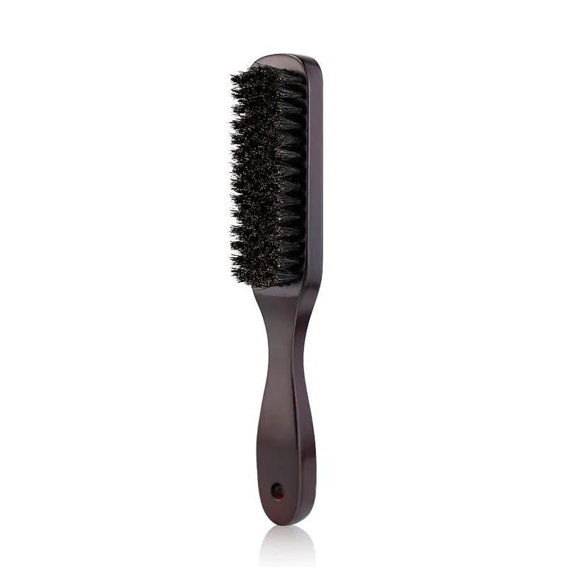 Men's Beard Brush with Wooden Handle and Nylon Bristles
