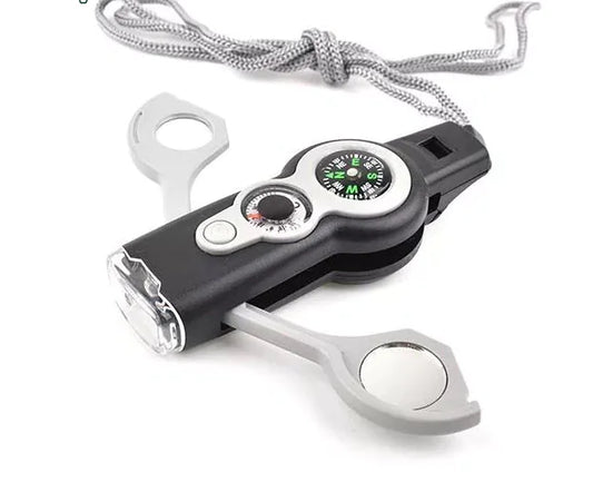 Multi-Functional Survival Whistle for Outdoor Camping