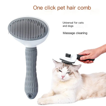 Pet Grooming Brush for Cats and Dogs with De-Shedding Features