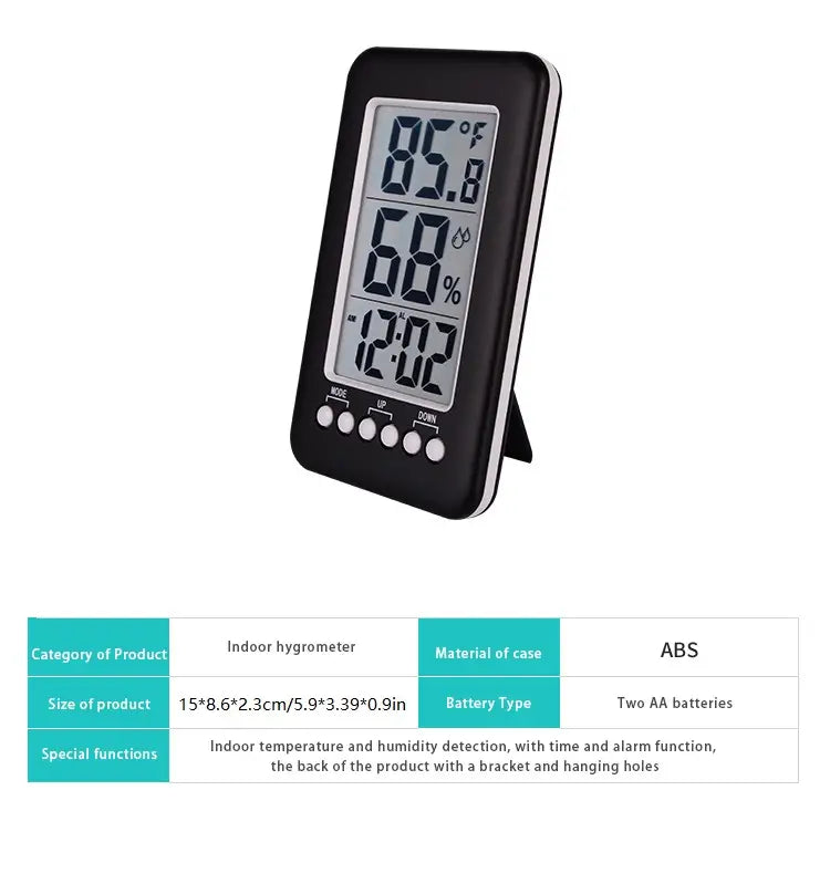 Electronic Clock with Temperature and Humidity Display