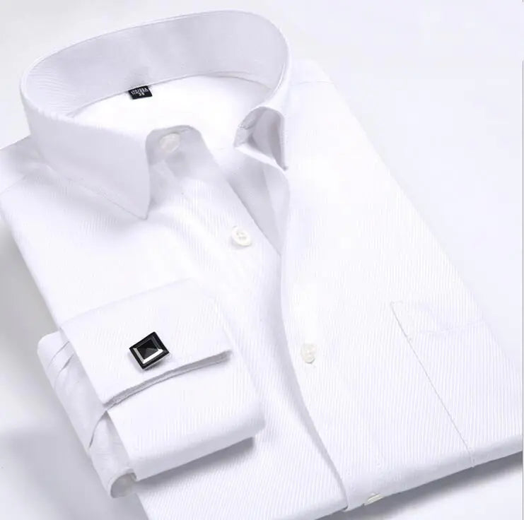 Custom Men's Cufflink Dress Shirt for Business Wear