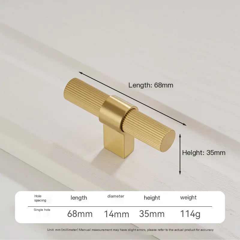 Modern Minimalist Brass Cabinet Door Handle by Coppersmith
