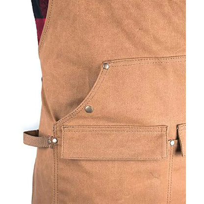 Heavy-Duty Waxed Canvas Gardening Apron with Custom Logo