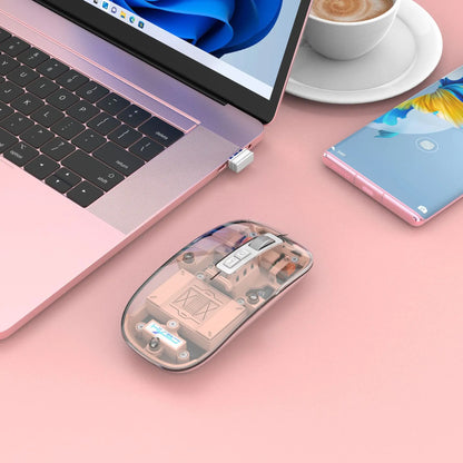 2.4G Wireless Mouse with Transparent Shell and 2400DPI