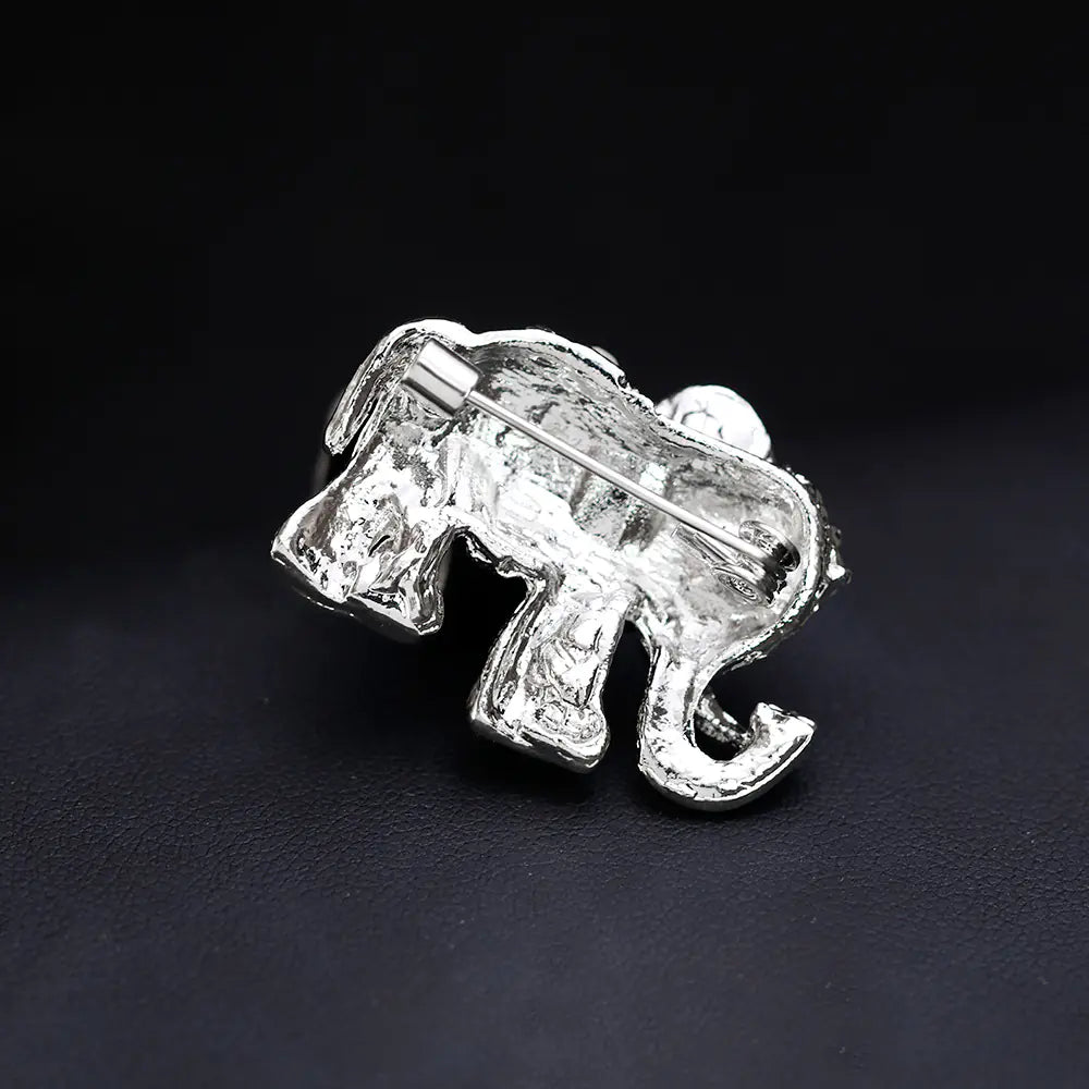 Fashionable Elephant Brooch with Rhinestones (Wholesale)