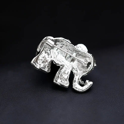 Fashionable Elephant Brooch with Rhinestones (Wholesale)
