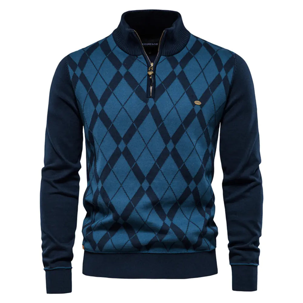 Men's Long Sleeve Half Zip British Sweater