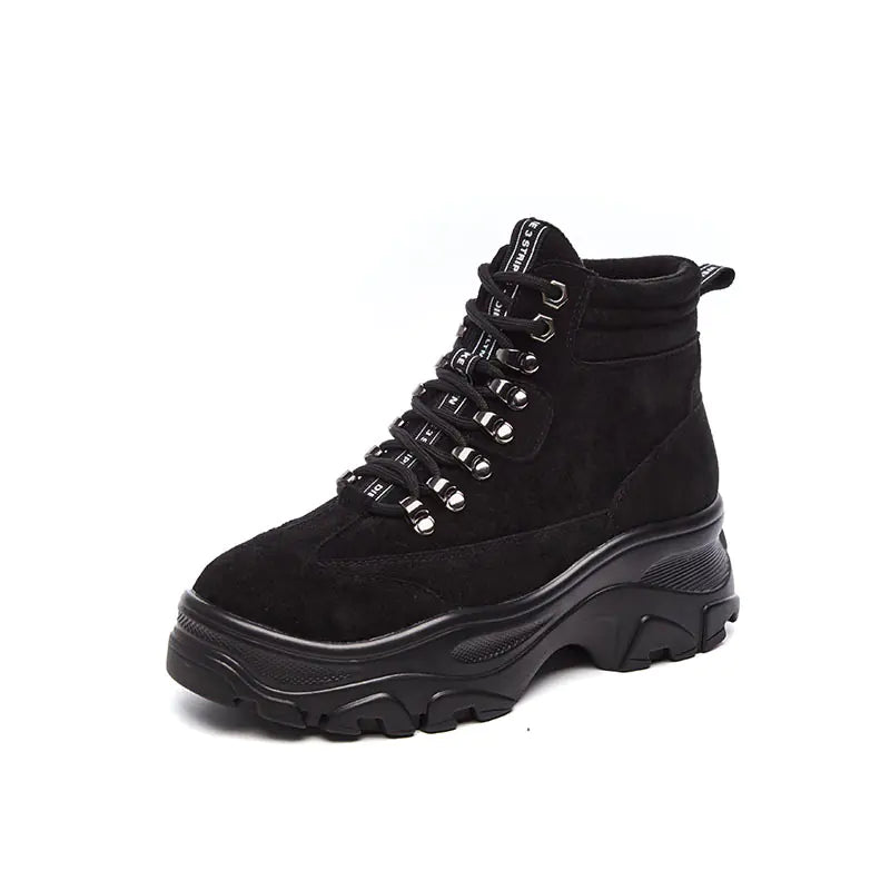 Chic Women's Autumn Martin Boots - Thick Sole Short Boots