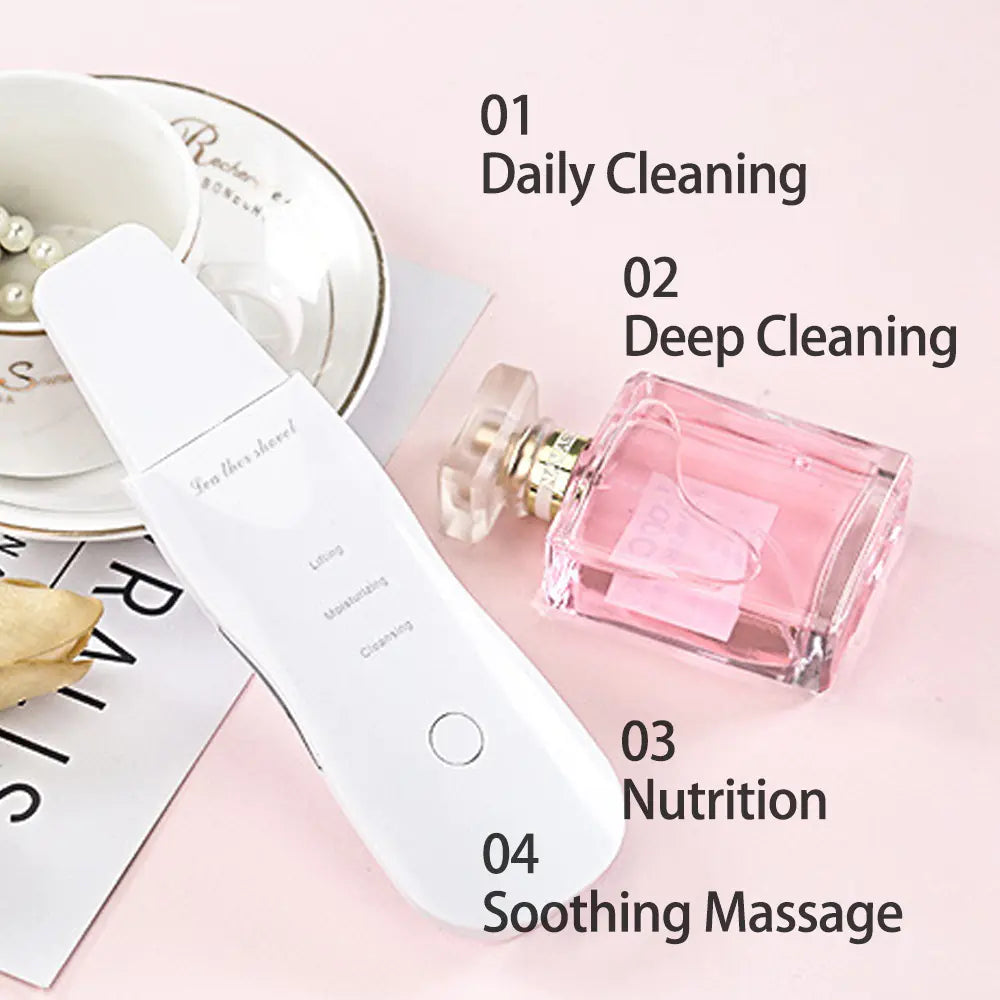 Ultrasonic Skin Scrubber for Home Beauty Care