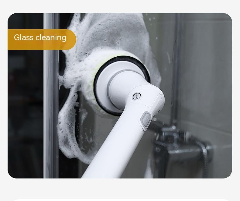 Electric Telescopic Scrubber with Long Handle Brush