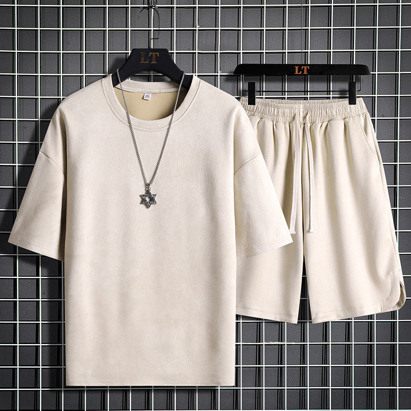 Wholesale Men's Summer Outfit: T-Shirt & Shorts Set