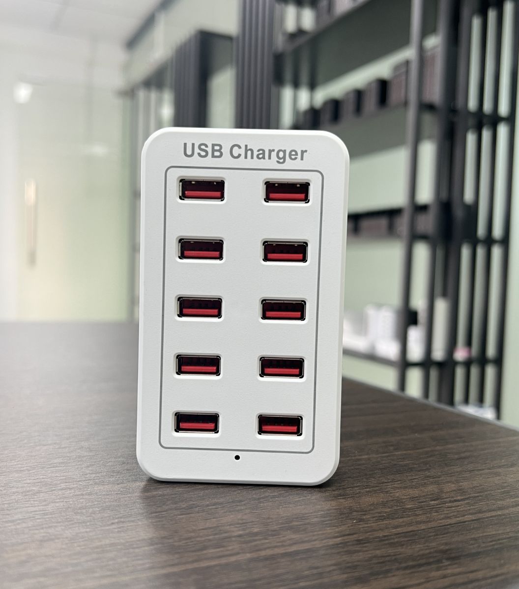 10-Port USB Charger 50W with Smart IC Recognition