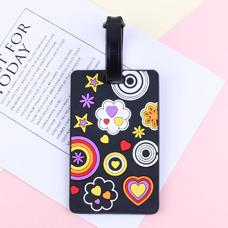 PVC Soft Glue Luggage Tag with Silicone Rod Case