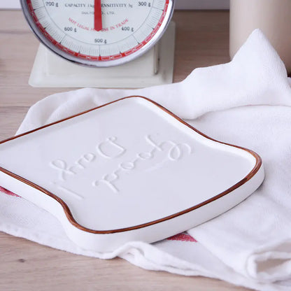 Ceramic Breakfast Bread Plate - Gift Flat Dish
