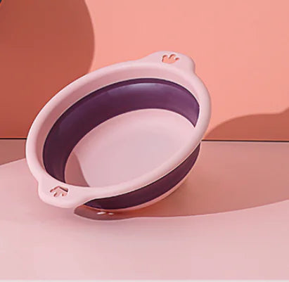 Portable Folding Basin for Space-saving Bathroom Storage