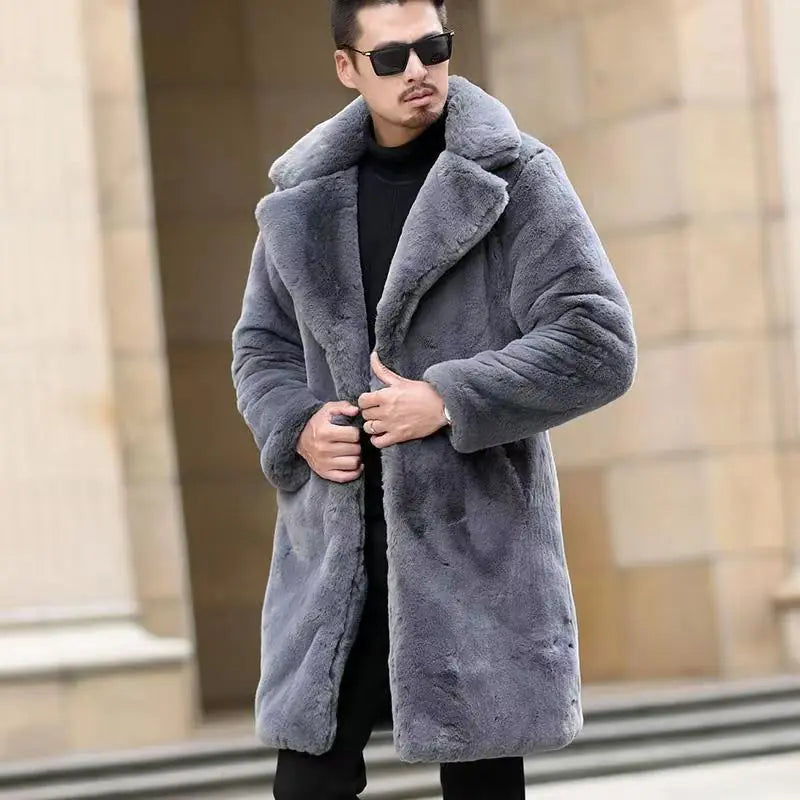 Warm Haining Mink Fur Long Coat