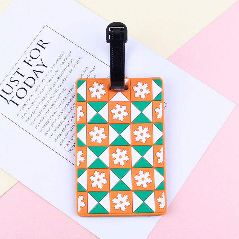 PVC Soft Glue Luggage Tag with Silicone Rod Case