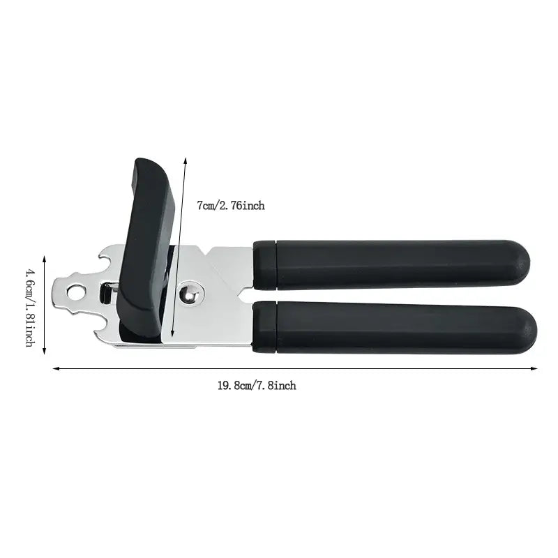 Manual Stainless Steel Can Opener with Smooth Edge