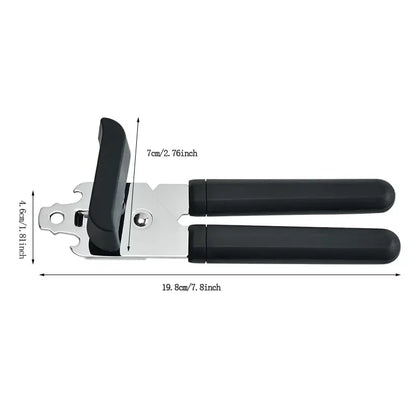 Manual Stainless Steel Can Opener with Smooth Edge