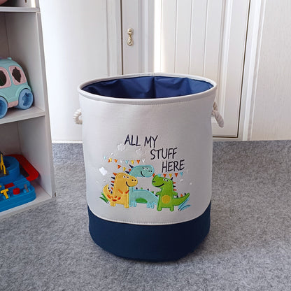Cartoon Kids Fabric Toy Storage Basket Organizer Set