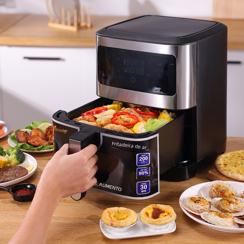 6.8L Visual Air Fryer - Stainless Steel Multi-Function