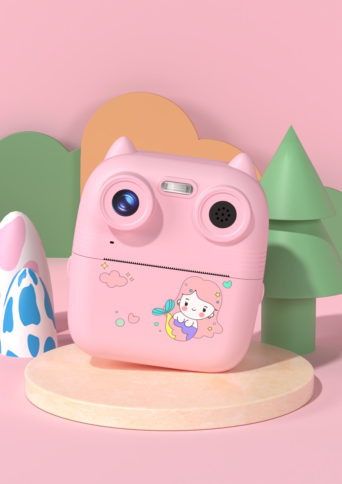 New Kids' Instant Camera with Dual Lenses and Printing
