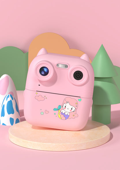 New Kids' Instant Camera with Dual Lenses and Printing