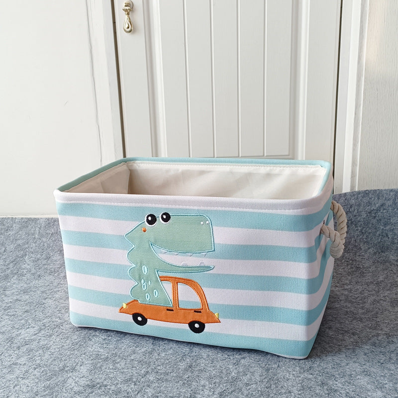 Cartoon Kids Fabric Toy Storage Basket Organizer Set