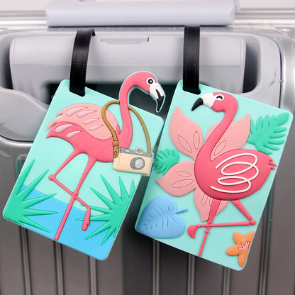 Flamingo Luggage Tag for Travel and Business Trips