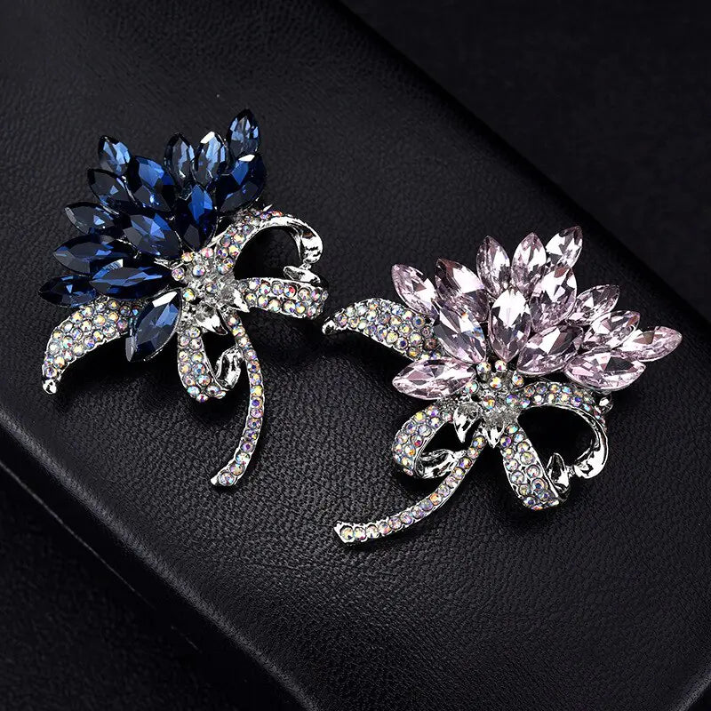 Creative Pearl Brooch with Floral and Animal Design