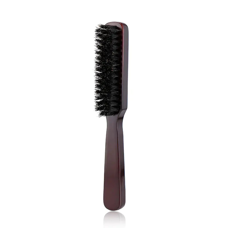 Men's Beard Brush with Wooden Handle and Nylon Bristles