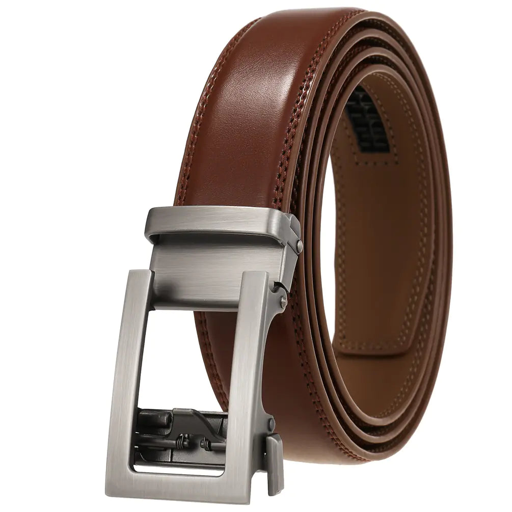 Men's Genuine Leather Automatic Buckle Belt LY33-21601-1