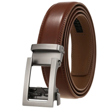 Men's Genuine Leather Automatic Buckle Belt LY33-21601-1