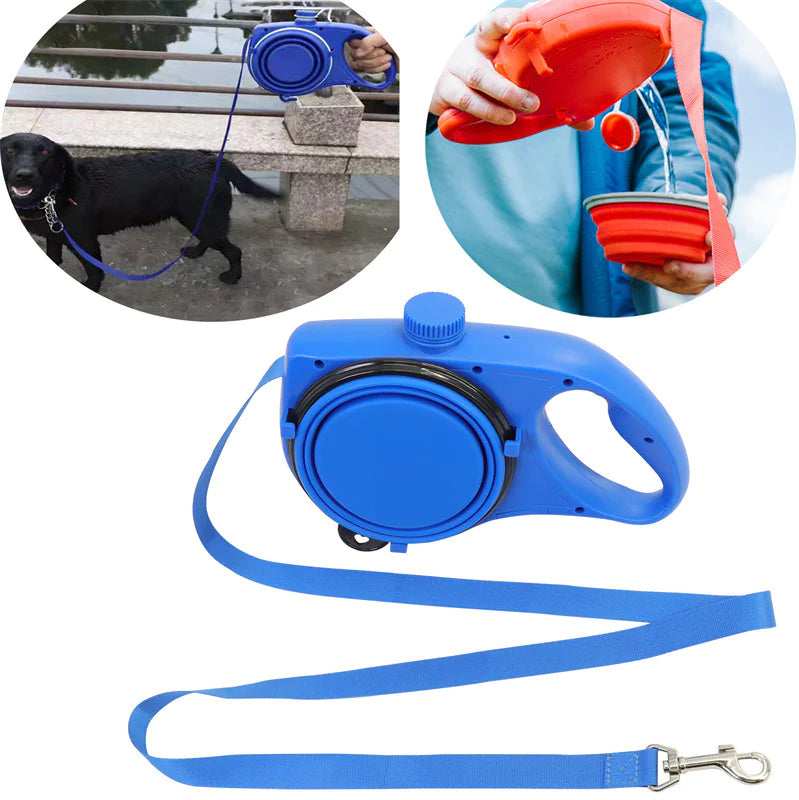 Pet Water Bottle with Leash for Cats & Dogs