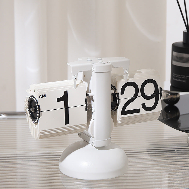 Minimalist Automatic Page Turning Clock for Home Decor