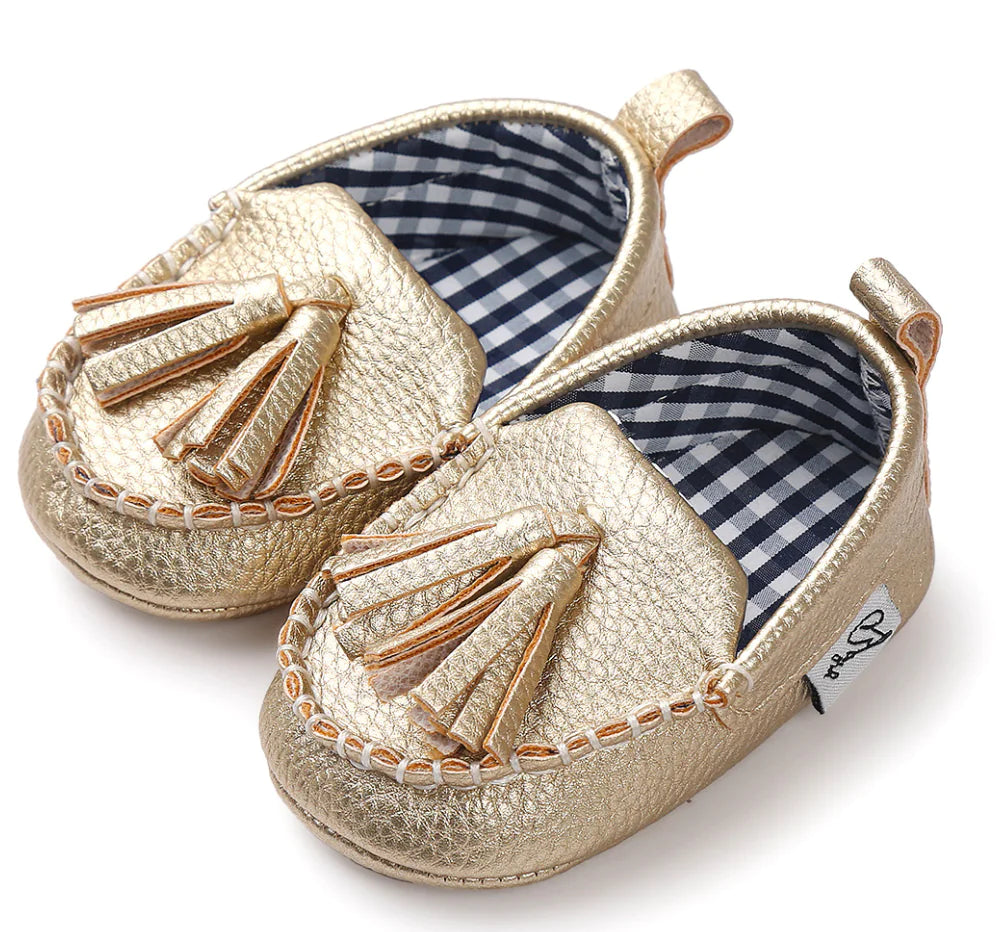 Toddler Soft Bottom Shoes with Tassels for Walking