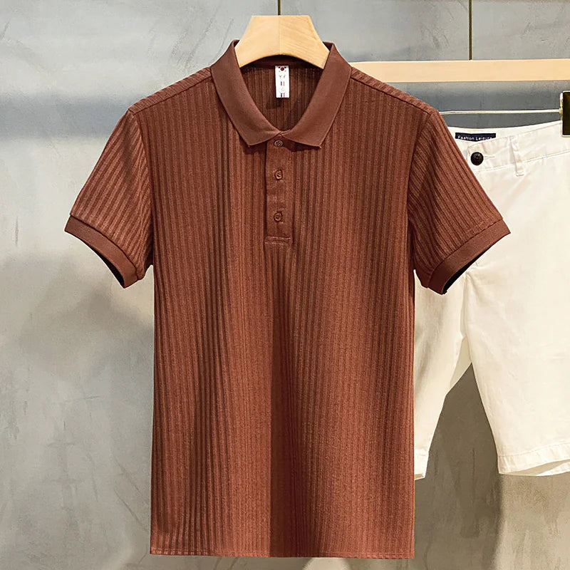 Men's High-End Polo Shirt - Summer Short Sleeve Stylish Lapel Tee