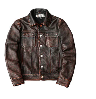 Timeless Leather Jacket in Top Layer Cowhide (Single)