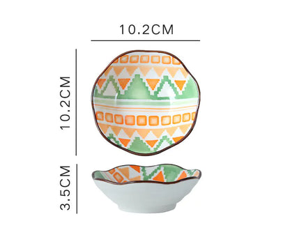 Underglaze Ceramic Sauce Dish for Household Use