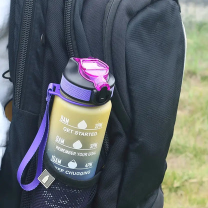 32oz Motivational Fitness Water Bottle with Time Marker