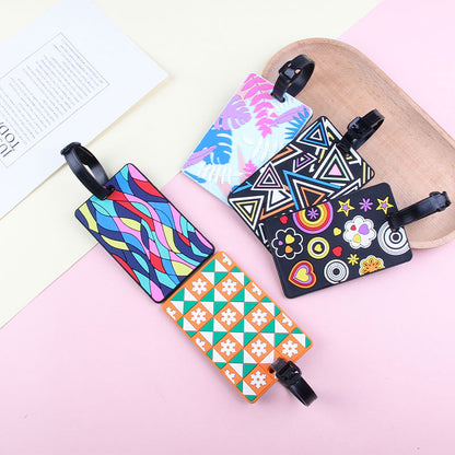 PVC Soft Glue Luggage Tag with Silicone Rod Case