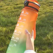32oz Motivational Fitness Water Bottle with Time Marker